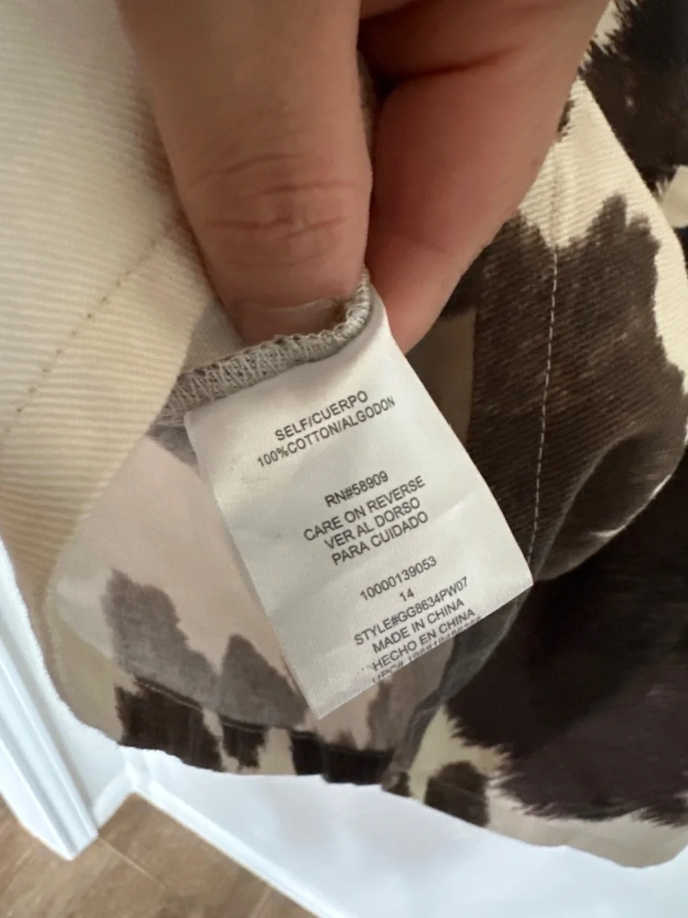 NEW GB Girls Cow Print Dress 14